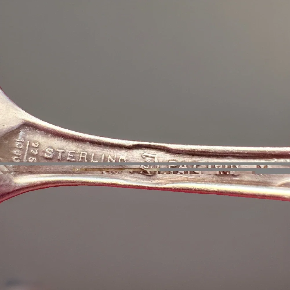 Towle Virginia Carvel Sterling Silver 6 Teaspoons Pat 1919 Monogram H Set